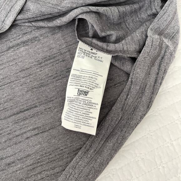 New Under Armour Loose Fit Textured Half Zip Activewear Top in Gray Size M - Picture 4 of 5